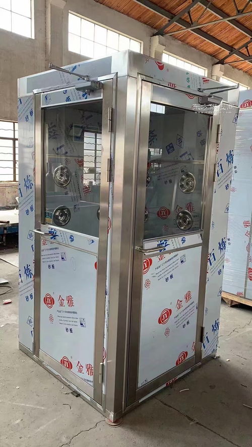 食品飲料化妝品廠標準配置轉角型L型風淋室的定制加工